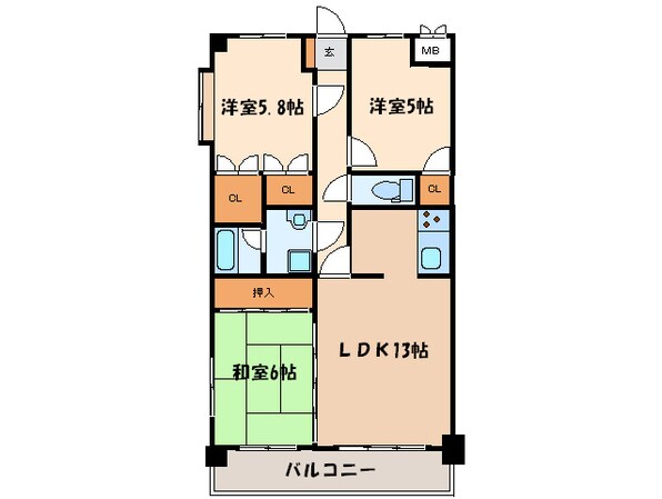 西新石橋ビルの物件間取画像